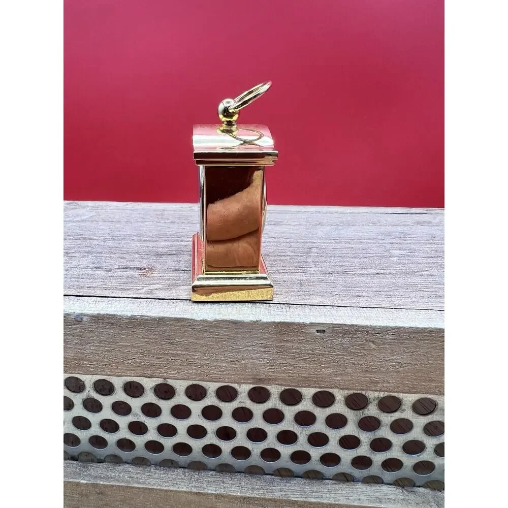 Vintage Minnie Mouse Small Brass Clock Analog Official Disney New Battery.